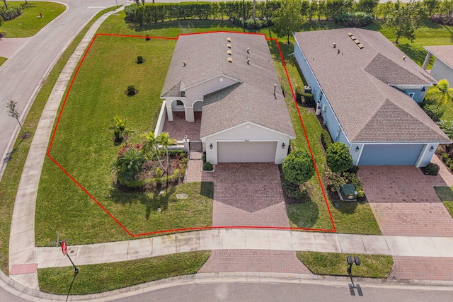 9472 SW Royal Poinciana Dr, Port Saint Lucie, FL 34987 - aerial view of property and surrounding area featuring property parcel outlined