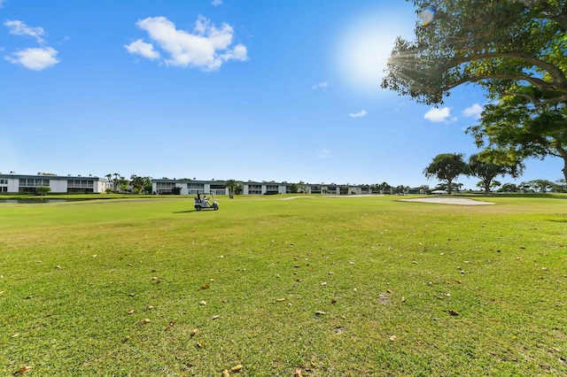 view of home's community with a yard