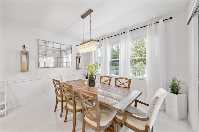 view of dining room