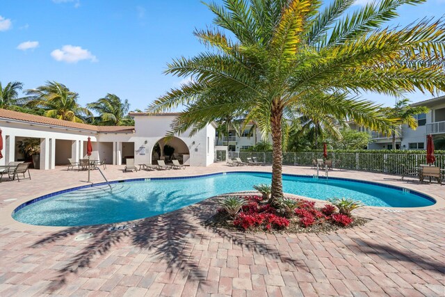 view of pool with a patio