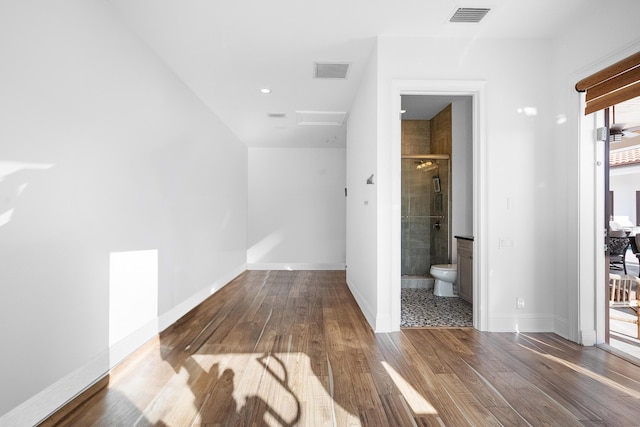 hall featuring hardwood / wood-style flooring