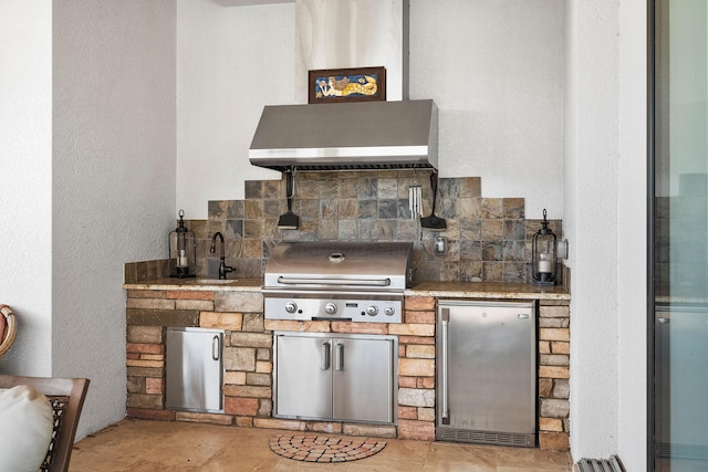 view of patio / terrace featuring grilling area and sink