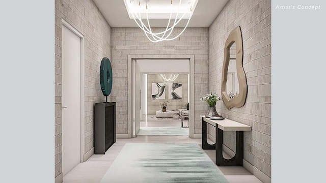 2200 Pga Blvd Unit Ph-713, Palm Beach Gardens, FL 33408 - corridor with a chandelier
