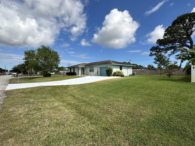 exterior space featuring a garage