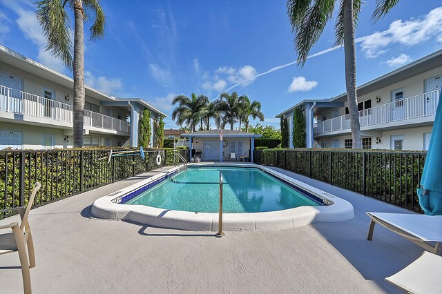 view of pool with a patio area