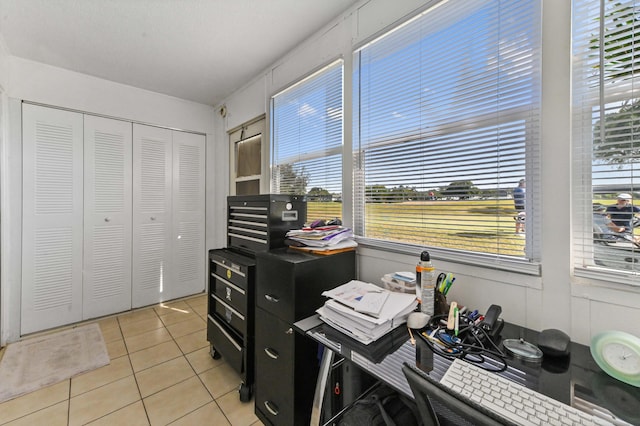 view of tiled office