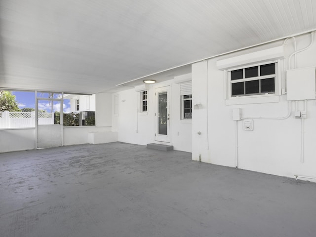 empty room with concrete floors