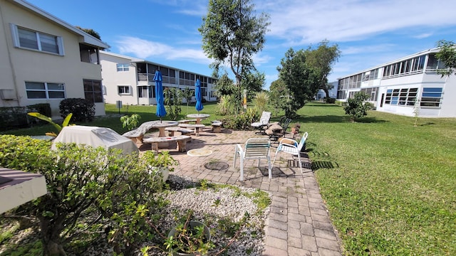 view of yard featuring a patio area