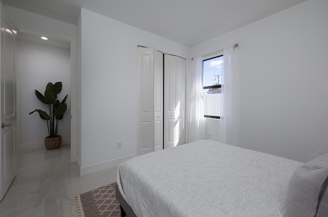 view of tiled bedroom