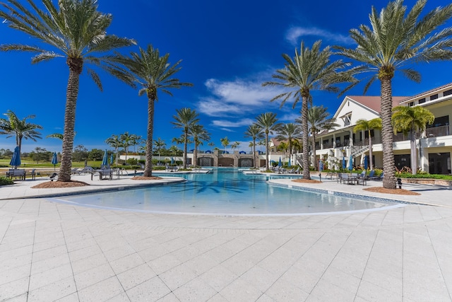 view of pool with a patio