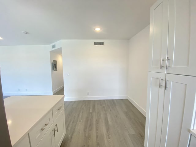 interior space featuring light hardwood / wood-style floors