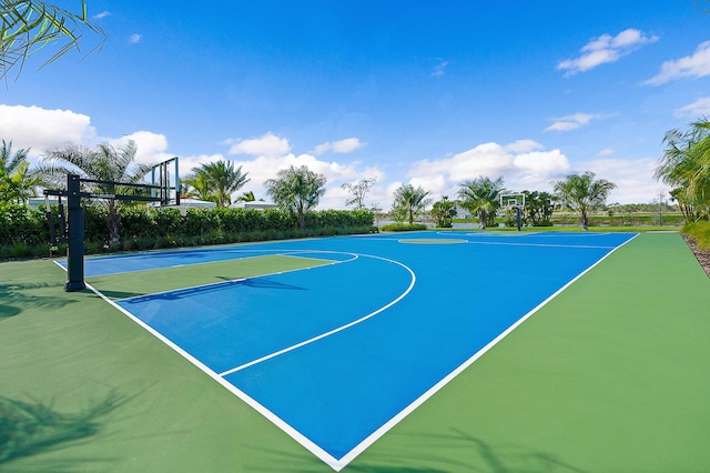 view of basketball court