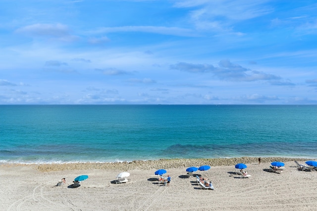 water view featuring a beach view