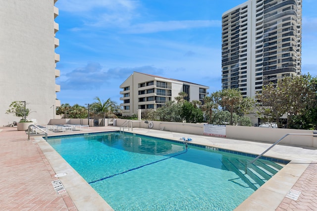 view of pool with a patio