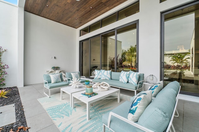 view of patio / terrace with an outdoor hangout area