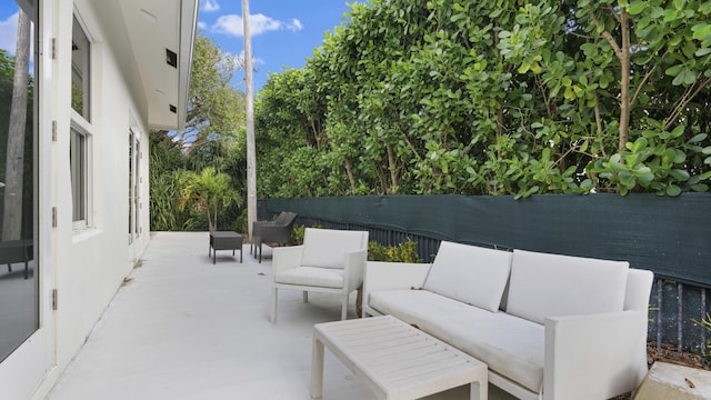 view of patio featuring outdoor lounge area