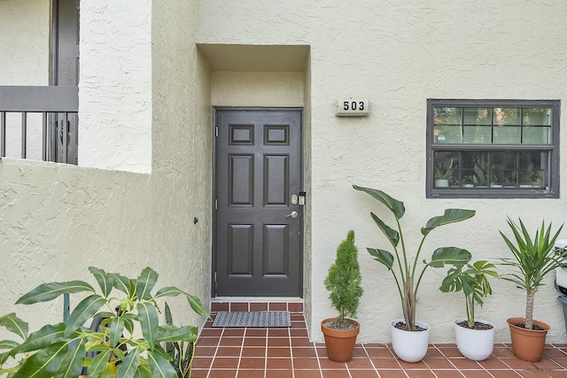 view of doorway to property