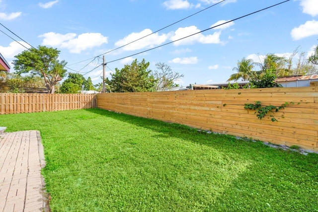 view of yard with fence private yard