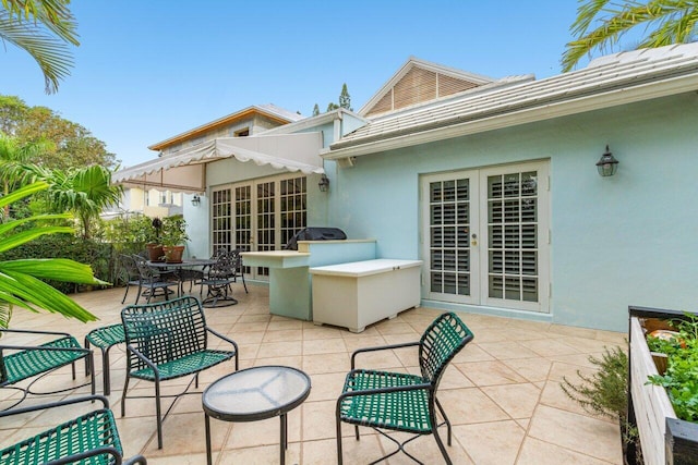 view of patio with french doors