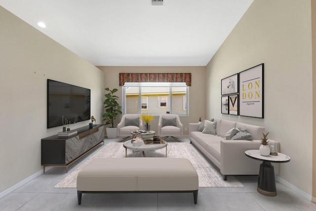 8430 Marsala Way, Boynton Beach, FL 33472 - tiled living room featuring baseboards