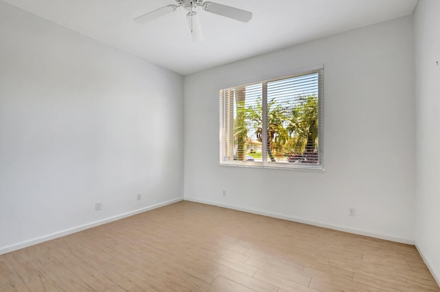 8430 Marsala Way, Boynton Beach, FL 33472 - spare room with baseboards, ceiling fan, and light wood-style floors
