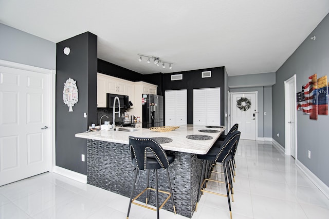 view of tiled dining room