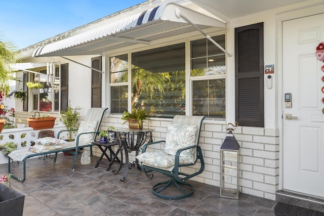 view of patio with a porch