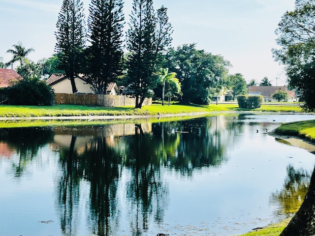 view of water feature