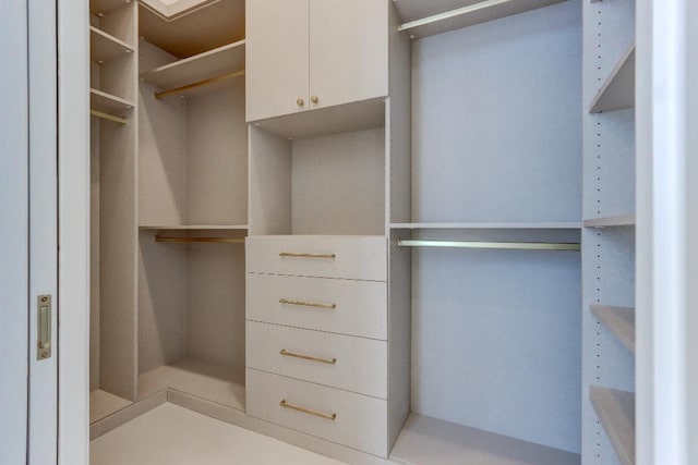 view of walk in closet