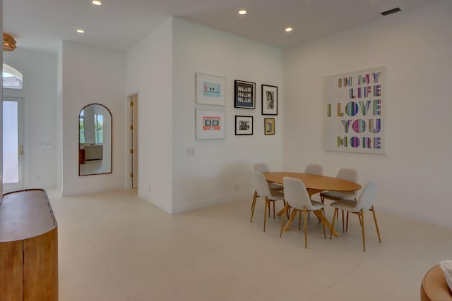 view of dining room