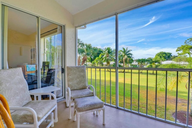 view of sunroom