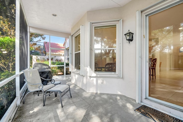 view of sunroom