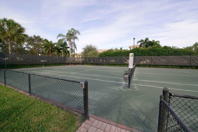 view of tennis court