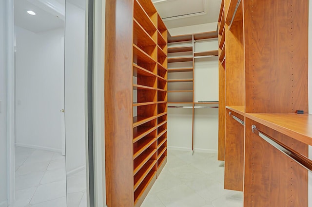 view of walk in closet