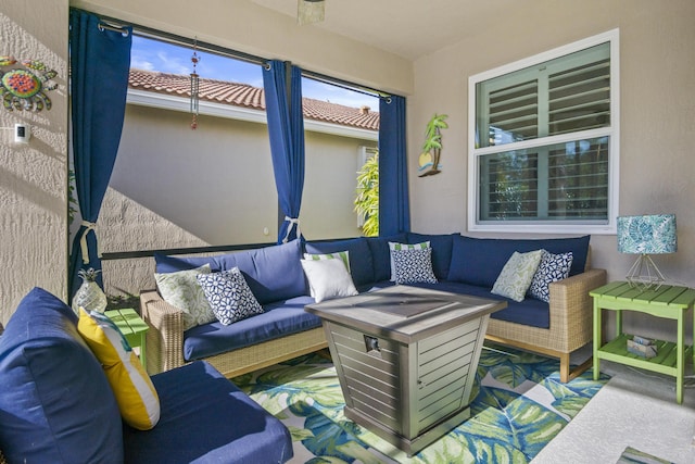 view of patio featuring outdoor lounge area