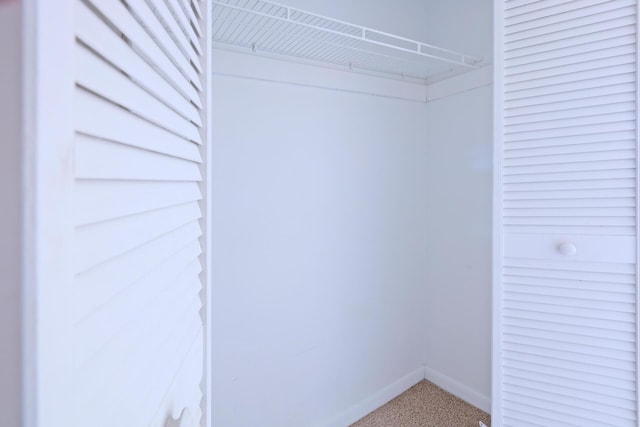 walk in closet featuring carpet