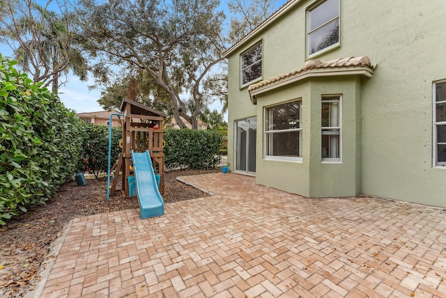 view of patio / terrace with a playground