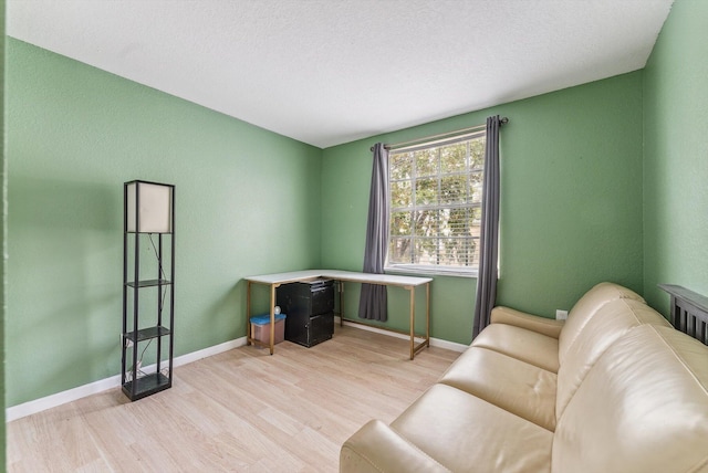 living area featuring light wood-type flooring