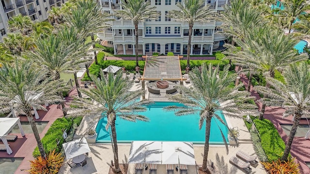 view of pool with a patio