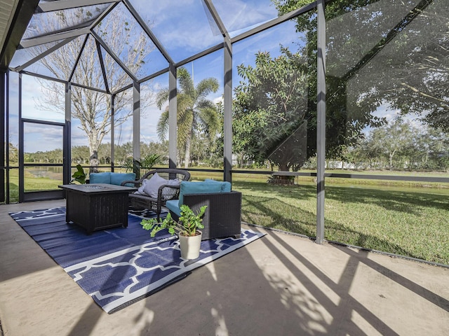 unfurnished sunroom with plenty of natural light