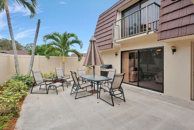 view of patio featuring grilling area