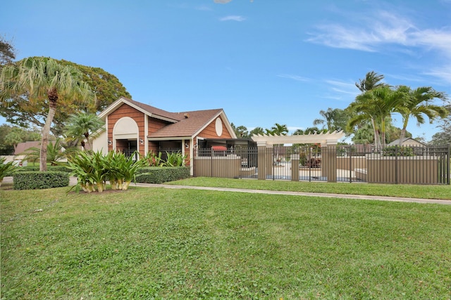 exterior space featuring a front yard