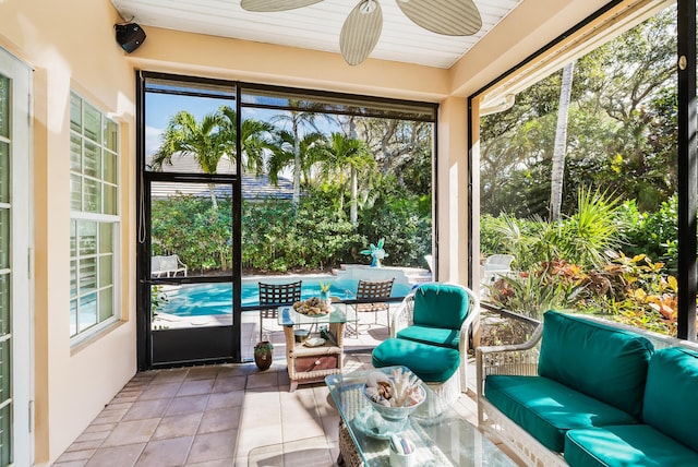 sunroom with a wealth of natural light