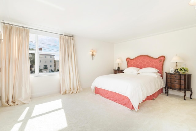 bedroom with carpet floors