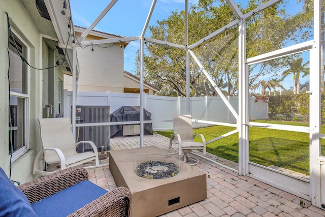 view of sunroom / solarium