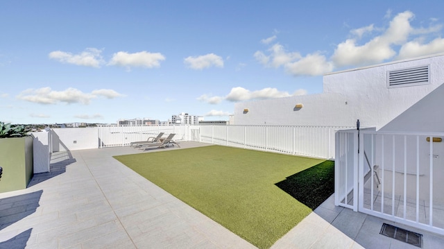 view of yard with a patio