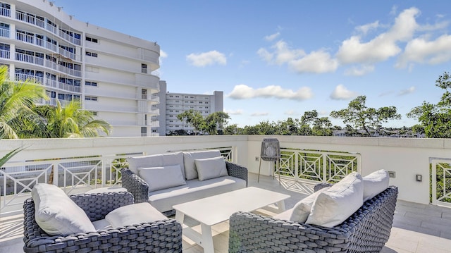 view of patio / terrace with an outdoor living space