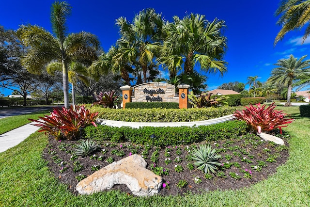 view of community sign