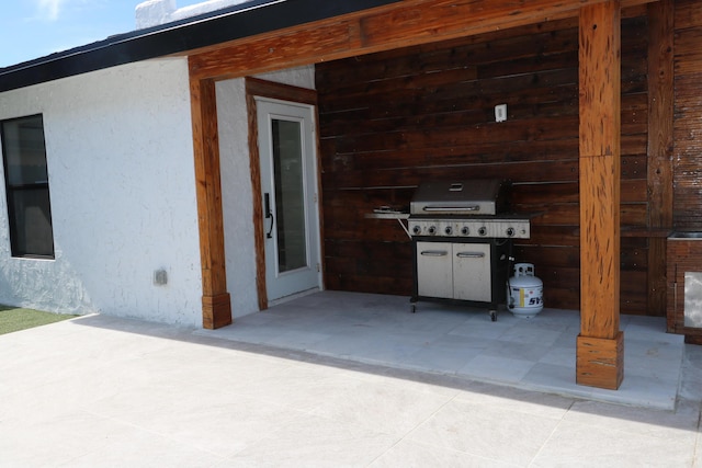 view of patio with grilling area