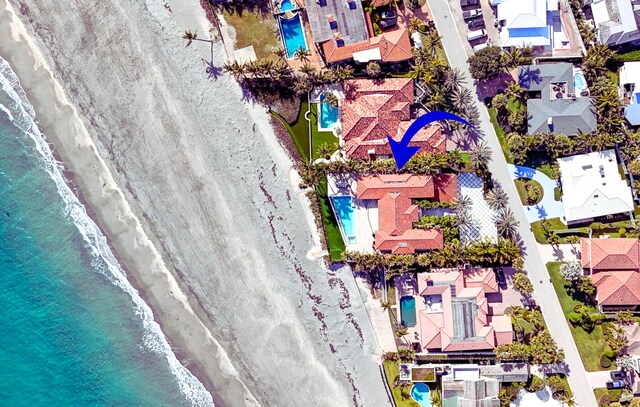 water view featuring a beach view